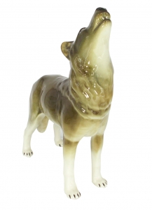 Wolf Standing Lomonosov Porcelain Figurine | Lomonosov Russia - Factor