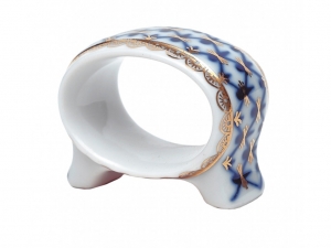 Lomonosov Imperial Porcelain Napkin ring Youth Cobalt Net Lomonosov Imperial Porcelain Napkin ring Youth Cobalt Net