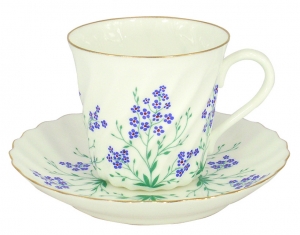 Bone China Twist Tea Cup and Saucer Brook 5.24 fl.oz/155ml