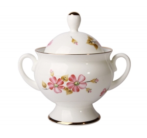 Lomonosov Imperial Porcelaine Bone China Sugar Bowl Classic-2 Enchantress 5.9 fl.oz/175 ml