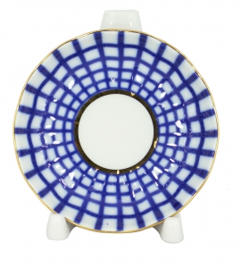 Lomonosov Porcelain Jam Dish Tulip Cobalt Cell 3.9