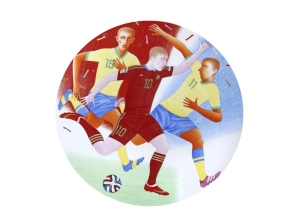 Decorative Wall Plate Summer Olympic Games Football 10.8