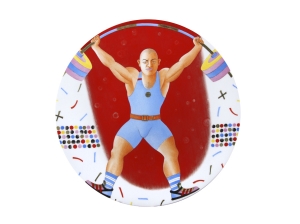 Decorative Wall Plate Summer Olympic Games Weightlifting 10.8 Decorative Wall Plate Summer Olympic Games Weightlifting 10.8