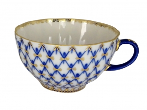 Lomonosov Porcelain Cobalt Net Tea Cup Tulip 8.45 oz/250 ml Lomonosov Porcelain Cobalt Net Tea Cup Tulip 8.45 oz/250 ml