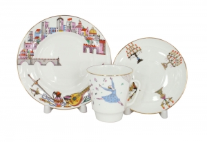 Lomonosov Imperial Porcelain Bone China Cup and Saucer May Ballet Romeo and Juliet 5.6 fl.oz/165 ml 3 pc Lomonosov Imperial Porcelain Bone China Cup and Saucer May Ballet Romeo and Juliet 5.6 fl.oz/165 ml 3 pc