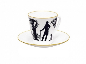 Lomonosov Porcelain Bone China Cup and Saucer Meeting 2.71 fl.oz/80 ml Lomonosov Porcelain Bone China Cup and Saucer Meeting 2.71 fl.oz/80 ml