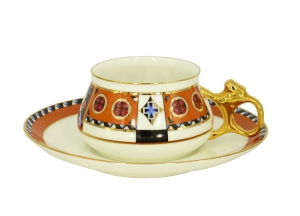 Lomonosov Porcelain Tea Cup Set 2 pc Bilibina Vasilisa Fairytale 6 oz/180 ml Lomonosov Porcelain Tea Cup Set 2 pc Bilibina Vasilisa Fairytale 6 oz/180 ml