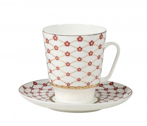 Lomonosov Bone China Cup Set May Red Flower Blues 5.6 fl.oz/165 ml 2 pc Lomonosov Bone China Cup Set May Red Flower Blues 5.6 fl.oz/165 ml 2 pc