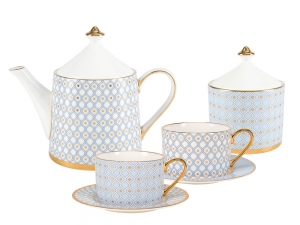 Bone China Porcelain Tea Set Service Azur Bone China Porcelain Tea Set Service Azur