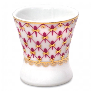 Lomonosov Porcelain Red Net Egg Holder Cup