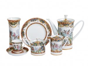  Russian Ballet Bone China Tea Set 22pc