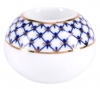 Lomonosov Porcelain Round Candle Holder Cobalt Net