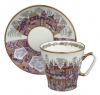 Lomonosov Imperial Porcelain Cup and Saucer Bone China Palaces 2.71 fl.oz/80 ml