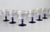 Imperial Porcelain Factory Glass Ice Cream Vase Cobalt Net 6 items