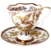 Lomonosov Porcelain Bone China Coffee Cup and Saucer Fantastic Butterflies