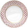 Lomonosov Imperial Porcelain Dinner Plate Smooth Red Net Flat 270 mm