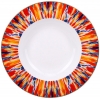 Lomonosov Imperial Porcelain Soup Plate Flame Flower 9.3"/235 mm