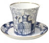 Lomonosov Imperial Porcelain Mug and Saucer Church on Nerl Leningradskii 12.2 oz/360 ml