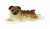 Pug Dog Lying Lomonosov Porcelain Figurine