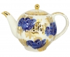 Lomonosov Imperial Porcelain Tea Pot Tulip Golden Garden 3 Cups 20 oz/600 ml