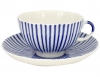 Lomonosov Imperial Porcelain Tea Set Cup and Saucer Tulip Frenchman 8.45 oz/250 ml