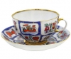 Lomonosov Imperial Porcelain Tea Set Cup and Saucer Tulip Russian Lubok 8.45 oz/250 ml