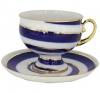 Lomonosov Imperial Porcelain Tea Set Cup and Saucer Twisted Loop 11 oz/325 m