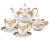 Lomonosov Imperial Porcelain Tea Set Rococo Alexander III 14 items
