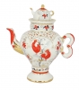 Lomonosov Imperial Porcelain Tea Pot Folk Motifs 16.23 oz/480 ml