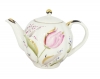 Lomonosov Imperial Porcelain Porcelain Teapot Tulip Pink Tulips 20 oz/600 ml