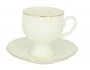 Lomonosov Porcelain Bone China Coffee Set Gold Edging Cup 5.41 oz/160 ml 2pc