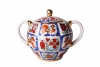 Lomonosov Imperial PorcelaineTulip Sugar Bowl Russian Lubok 15 oz/450 ml
