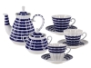 Lomonosov Porcelain Tea Set Blue Stripes 6/14
