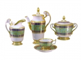 Lomonosov Porcelain Espresso/Coffee Set Alexandria Golden 21 pc