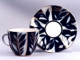 Lomonosov Imperial Porcelain Espresso Coffee Set 2p Tulip Winter Night 4.7oz