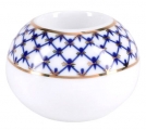 Lomonosov Porcelain Round Candle Holder Cobalt Net