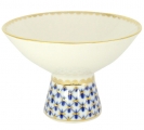 Lomonosov Imperial Porcelain Candy Ice Cream Vase Cobalt Net 