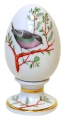Easter Egg on Stand Chiffchaff Bird Lomonosov Imperial Porcelain