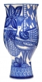 Flower Vase Blue Bird Lomonosov Imperial Porcelain 9.4" tall