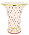 Flower Vase Empire Style Red Net Lomonosov Imperial Porcelain