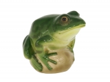 Frog on Rock Green Colored Lomonosov Imperial Porcelain Figurine