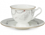 Lomonosov Imperial Porcelain Bone China Cup and Saucer "Ballet Swan Lake"