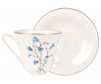 Lomonosov Imperial Porcelain Bone China Tea Set Cup and Saucer Bluebell Flower 7.3 fl.oz/200 ml