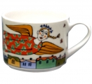 Lomonosov Imperial Porcelain Tea Cup Spring Flight 9.5 oz/280 ml