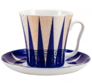 Lomonosov Imperial Porcelain Mug Cobalt Pattern Morioka Leningradskii-2 12.2 fl.oz 360 ml