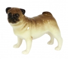 Pug Dog Standing Lomonosov Porcelain Figurine