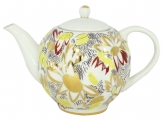 Lomonosov Imperial Porcelain Tea Pot Tulip Golden Daisy 20 oz/600 ml