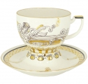 Lomonosov Imperial Porcelain Tea Set Cup and Saucer Andante Russian Modern 