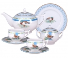 Lomonosov Imperial Porcelain Tea Set 20 items Ducks in Backwater