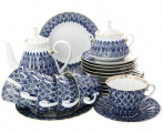 Lomonosov Imperial Porcelain Tea Set Forget Me Not 6/21